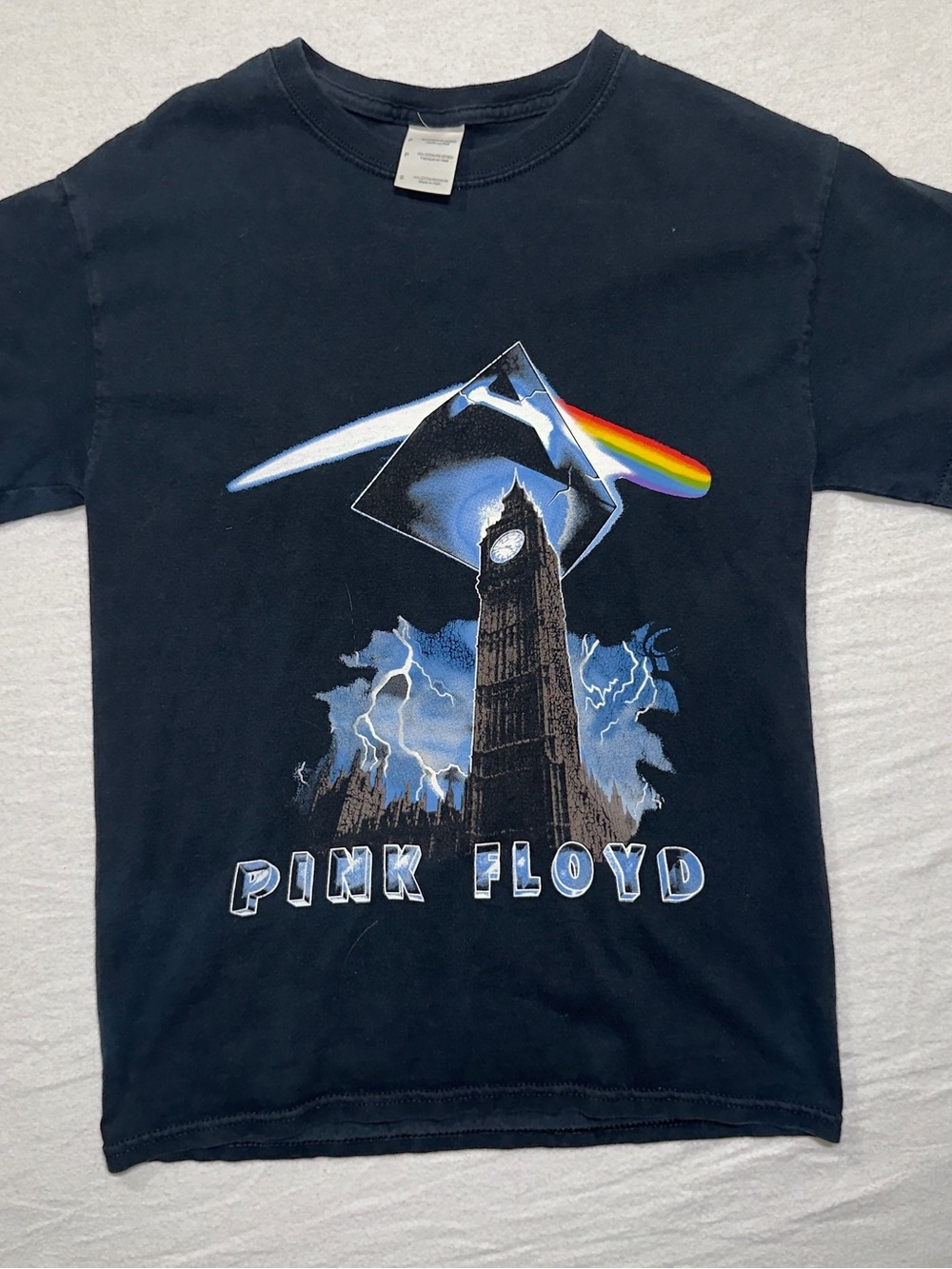Fruit of the Loom Black Pink Floyd Prism Graphic Tee